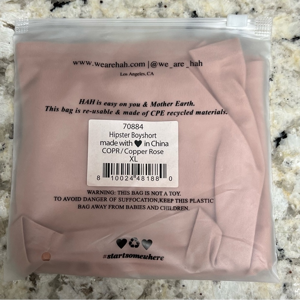 NWT Free People x WE ARE HAH Hipster Boyshort Panties XL Copper Rose X-Large - Picture 12 of 13